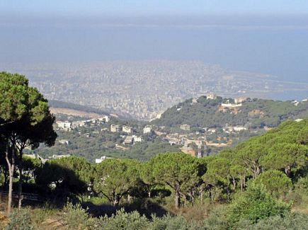 Beirut view from the mountains