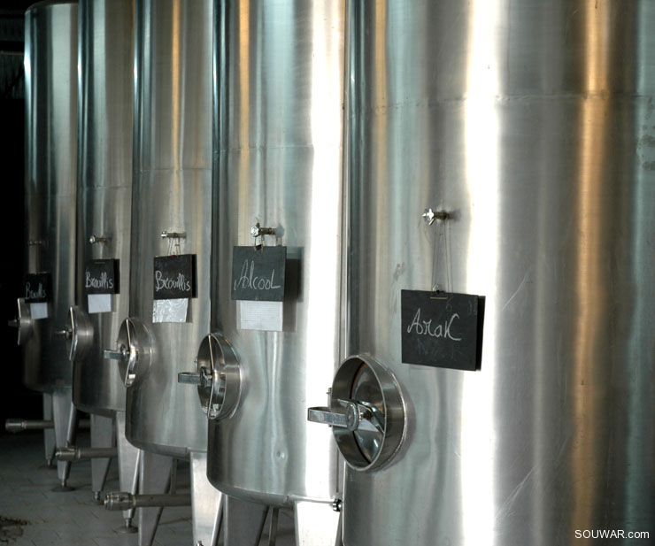 El Massaya Vats at the distillery