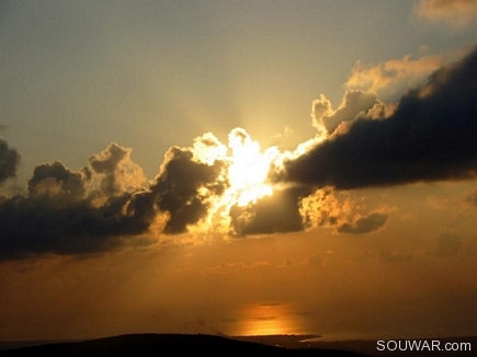 Golden Sunset On Akkar Plaine From A Hill In Aadbel