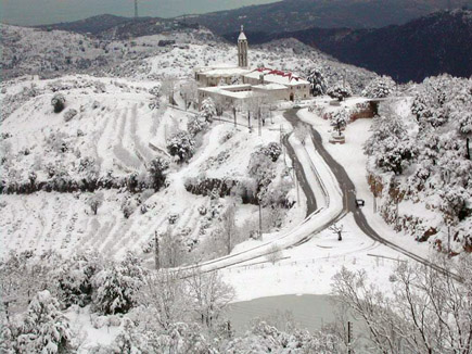 Snow at Mar Charbel