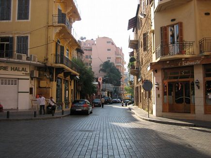 Downtown Beirut Empty Cafe Octobre 2006