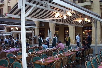 Cafe in DownTown Beirut Summer 2004