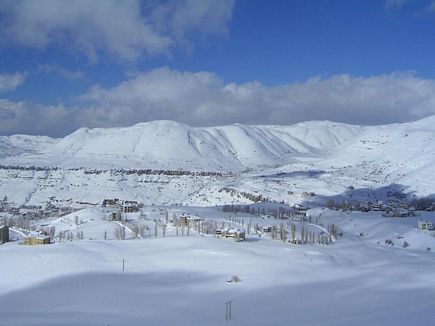 Skiing in Faraya