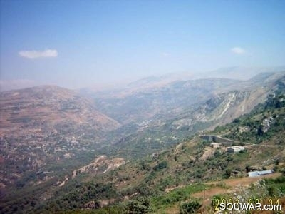 Valley where flows Damour river (Chouf)