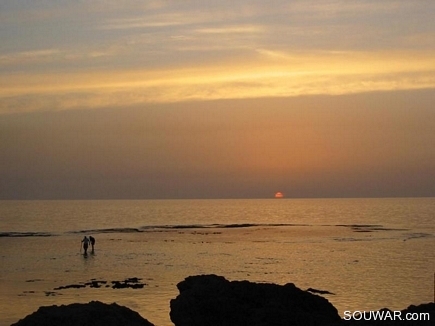 Walking On Water At Sunset , Jbeil Coast