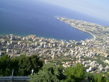 View from Harissa to Jounieh