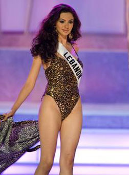 Gabrielle Bou Rashed At the Miss Universe pageant  July 2006