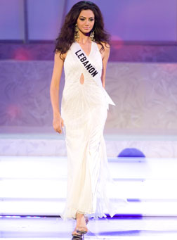 Gabrielle Bou Rashed At the Miss Universe pageant  July 2006