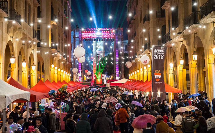 Downtown Beirut New Year's Eve 2018