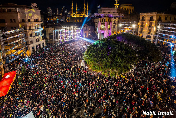 Downtown Beirut New Year's Eve 2018