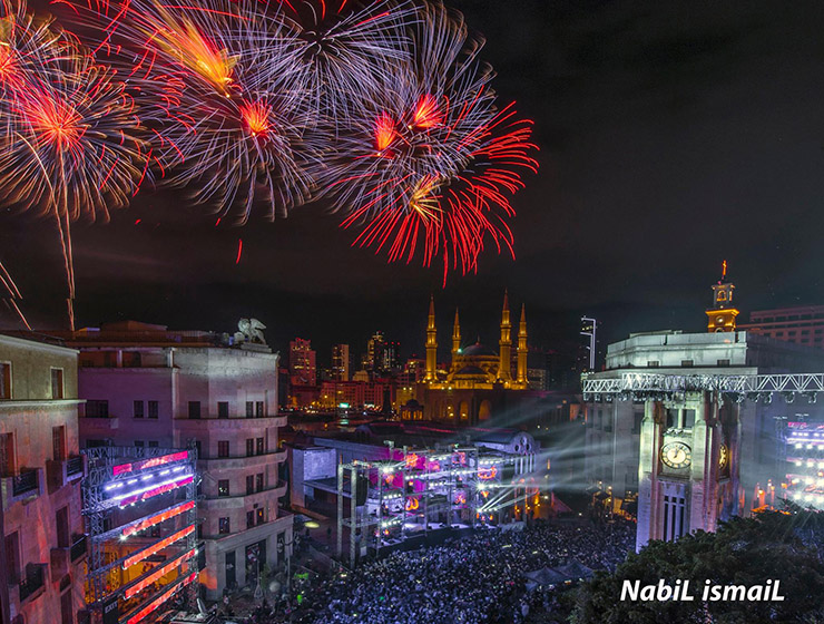 Downtown Beirut New Year's Eve 2018