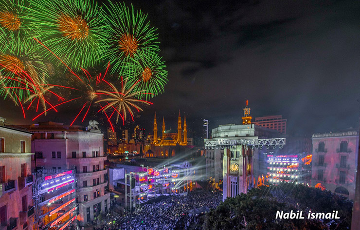 Downtown Beirut New Year's Eve 2018