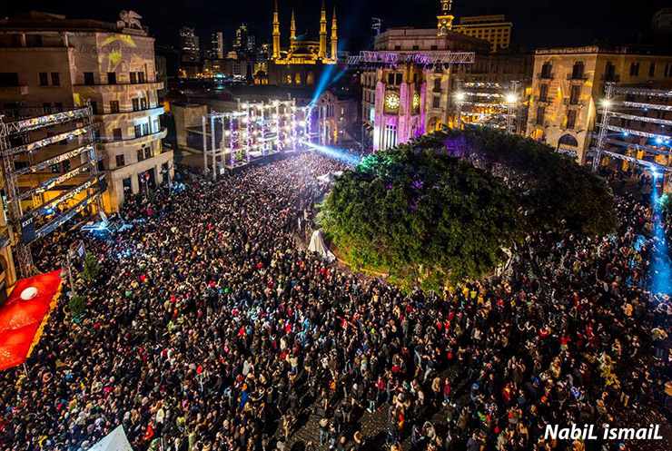 Downtown Beirut New Year's Eve 2018