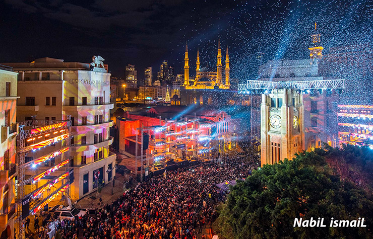 Downtown Beirut New Year's Eve 2018