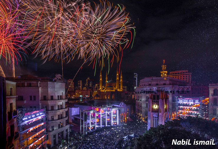 Downtown Beirut New Year's Eve 2018