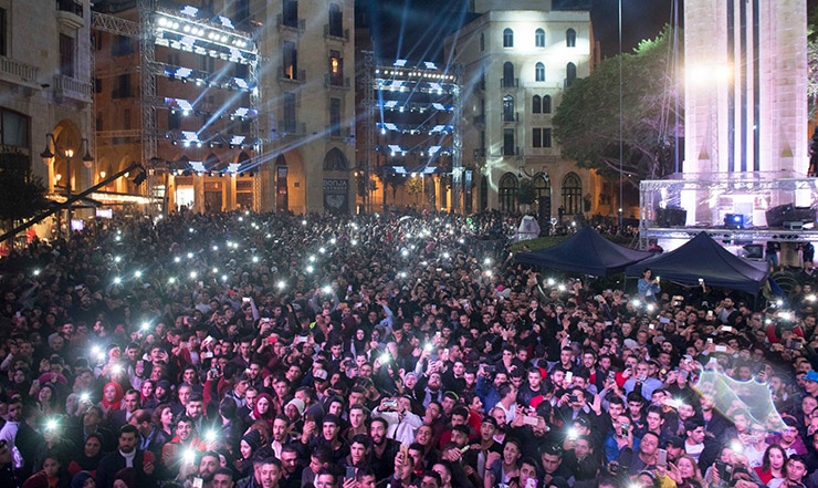 Downtown Beirut New Year's Eve 2018