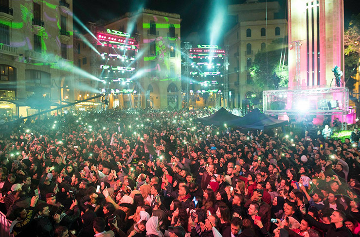 Downtown Beirut New Year's Eve 2018