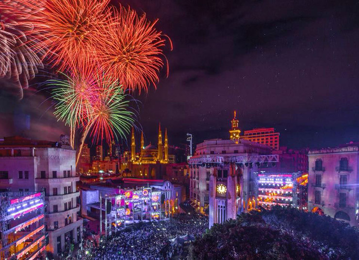 Downtown Beirut New Year's Eve 2018