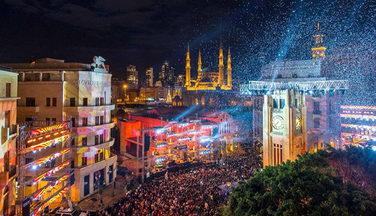 Downtown Beirut New Year's Eve 2018