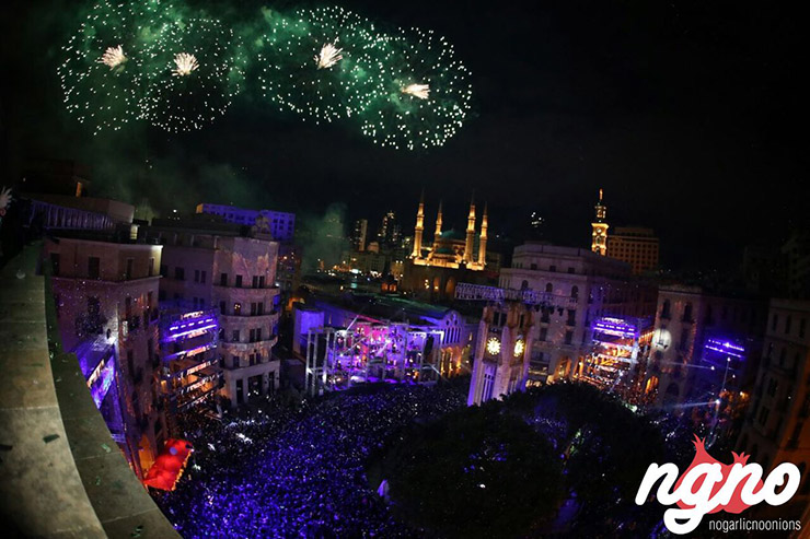 Downtown Beirut New Year's Eve 2018