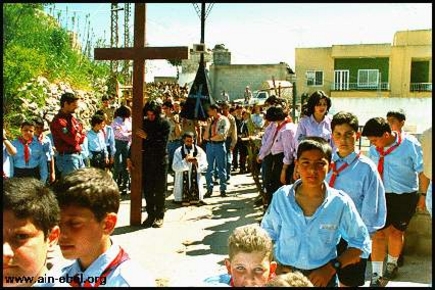 The Cross Procession on Good Friday in Ain Ebel