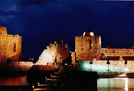 Castle in the Sea At Night