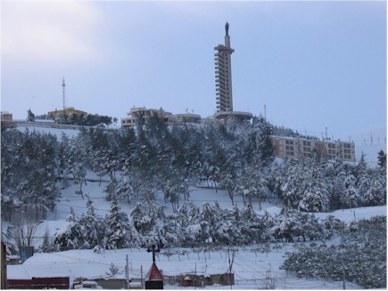 Zahleh under the snow