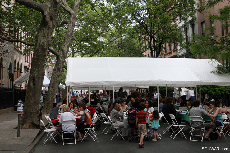 Lebanese Food Festival outside Our Lady of Lebanon Cathedral Brooklyn Heights