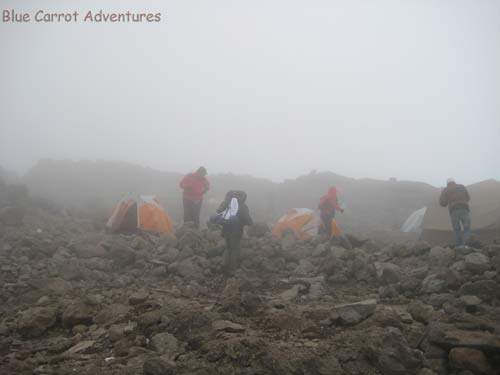 Hiking To Kilimanjaro, Tanzania Sept 2008- The Last Camp Before the Ascent at 4600m