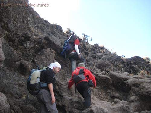 Hiking To Kilimanjaro, Tanzania Sept 2008- The karanga wall