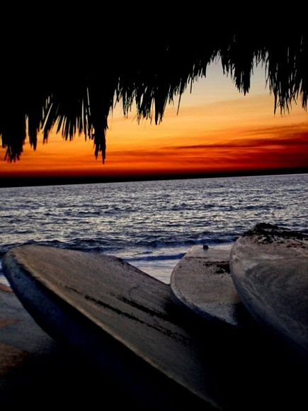 Beautiful sunset over the beach