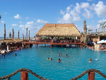 Pool at a beach resort