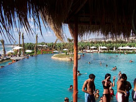 Pool at a beach resort