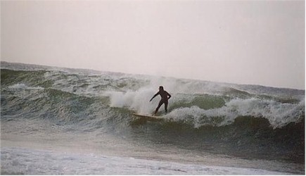 Surfing In Tam Tam beach