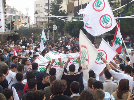 Protests at Sassine (Gebran Tueni)