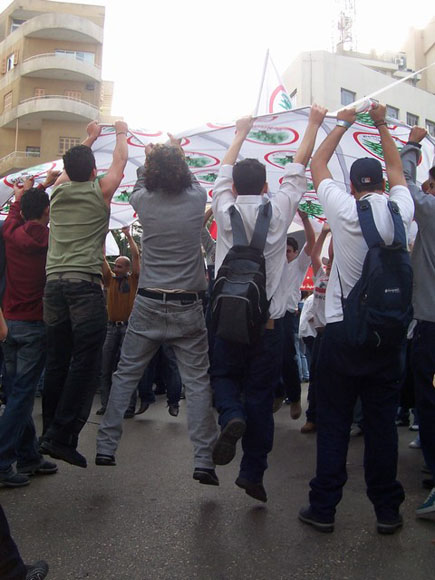 Protests at Sassine (Gebran Tueni)