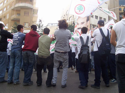 Protests at Sassine (Gebran Tueni)