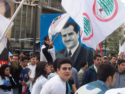 Protests at Sassine (Gebran Tueni)