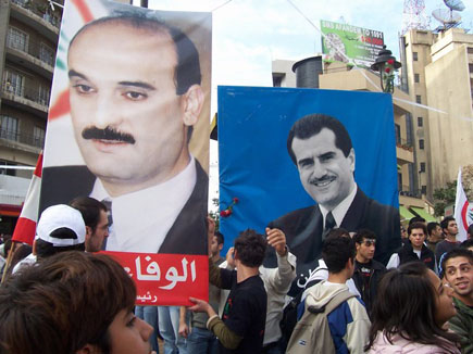 Protests at Sassine (Gebran Tueni)