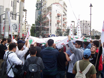 Protests at Sassine (Gebran Tueni)