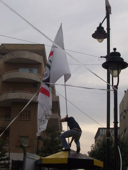 Protests at Sassine (Gebran Tueni)