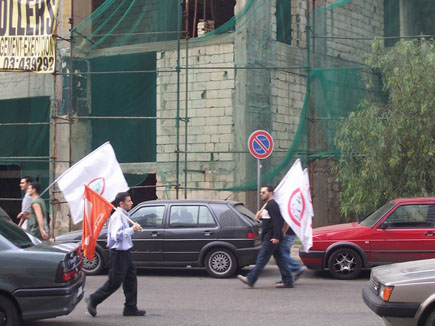 Protests at Sassine (Gebran Tueni)