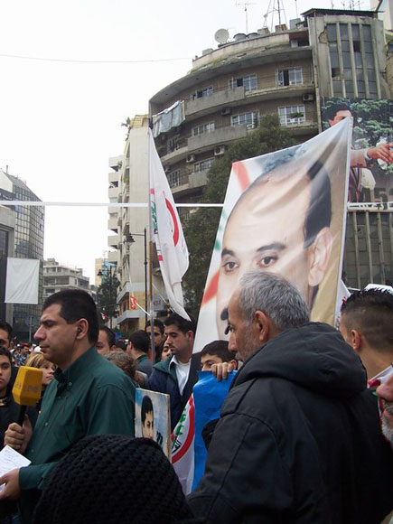 Protests at Sassine (Gebran Tueni)