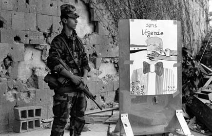 Baabda Sentinelle Pancarte (Lebanon 1989-1991)