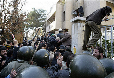 Beirut Palestinians Demonstrators set fire to Danish consulat