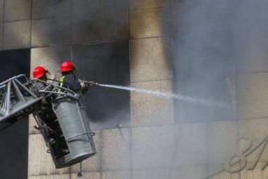 Beirut Palestinians Demonstrators set fire to Danish consulat