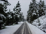 Road to Ehden in Winter