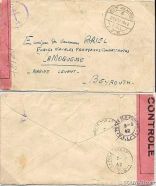 French Levant 1942 Censored envelope