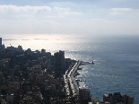 Picture of a sunset on Beirut, from the Balloon