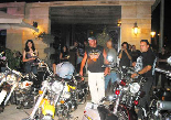 Harley Davidson bikes in Monnot Street